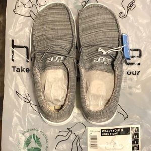 Youth Hey Dude shoes. Never worn